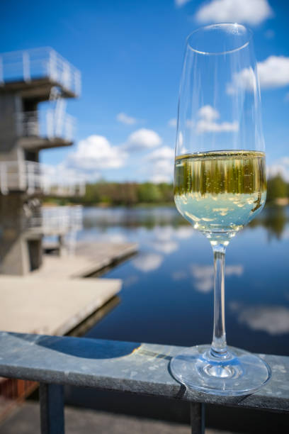 Champagne at the lakeside