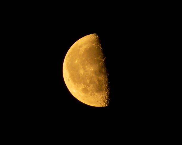istock Half Moon background, the Moon is an astronomical body that orbits planet Earth, close-up 1071710522