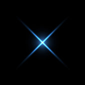 istock Blue x shape light on black background 1071710728