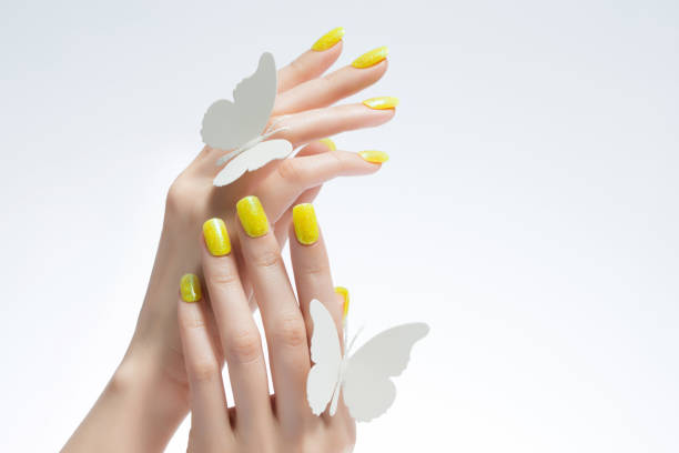 istock a woman's nail, designed with nail art 1071716866