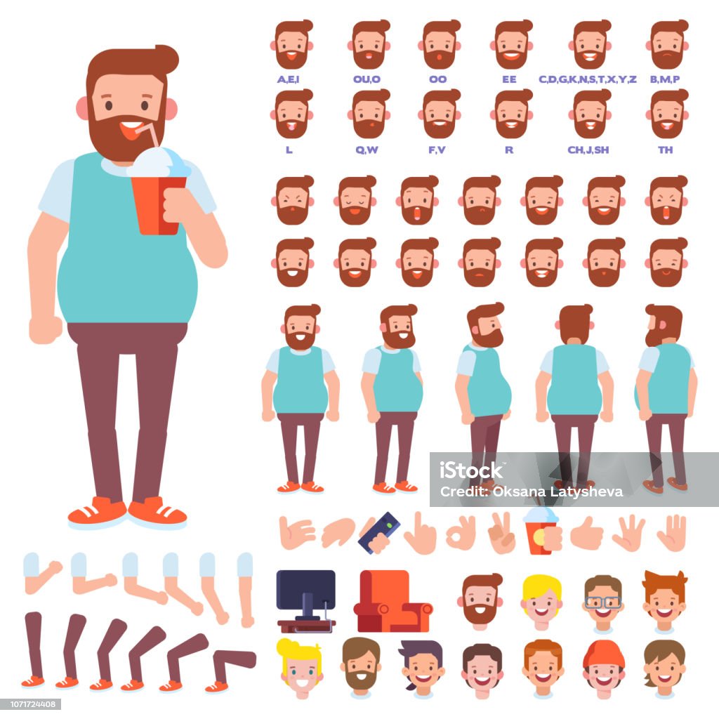 다양 한 플레이 헤어스타일 입술 Synching 감정 자세 및 제스처 뚱뚱한 남자 창조 수염 만화에 대한 스톡 벡터 아트 및 기타  이미지 - iStock 다양 한 플레이 헤어스타일 입술 Synching 감정 자세 및 제스처 뚱뚱한 남자 창조 수염 만화에 대한 스톡 벡터 아트 및 기타  이미지 - Istock