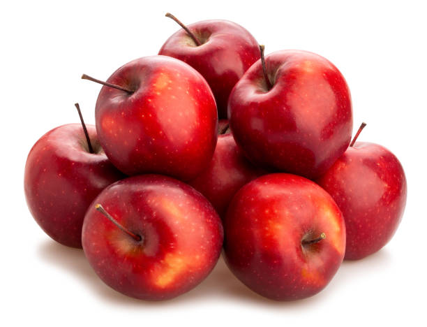 manzana roja deliciosa - apple red delicious apple studio shot fruit fotografías e imágenes de stock