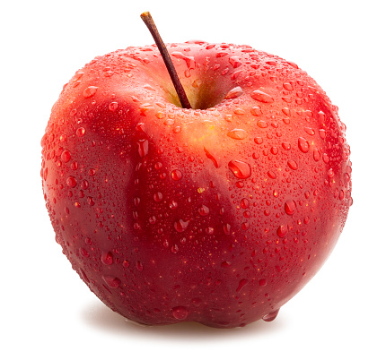 red delicious apple path isolated