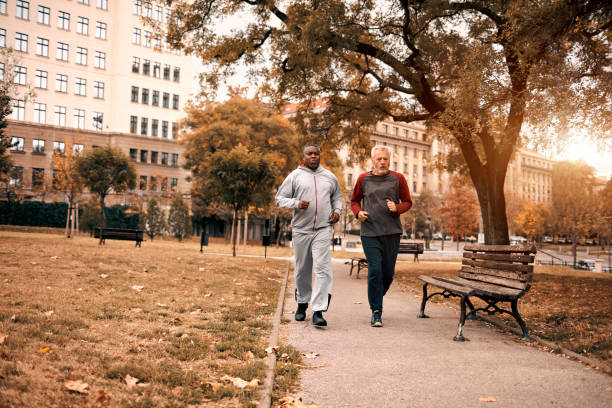 istock Seniors Running In Park 1071724946