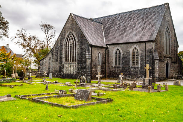 istock Stone Church and cemetery 1071728892