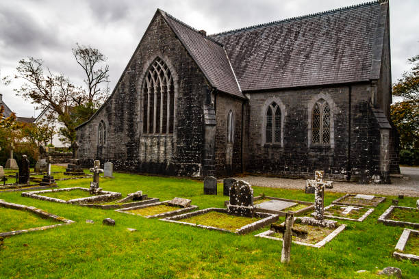 istock Stone Church and cemetery 1071729132