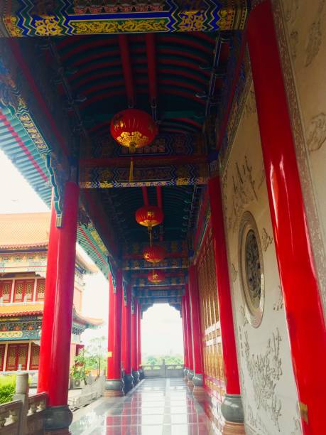istock Red chapel of temple 1071729758