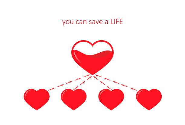 istock poster for blood donation, five hearts isolated on the white background. square vector illustration 1071731672