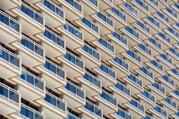 Balconies in Tel Aviv seemingly infinite and neverending