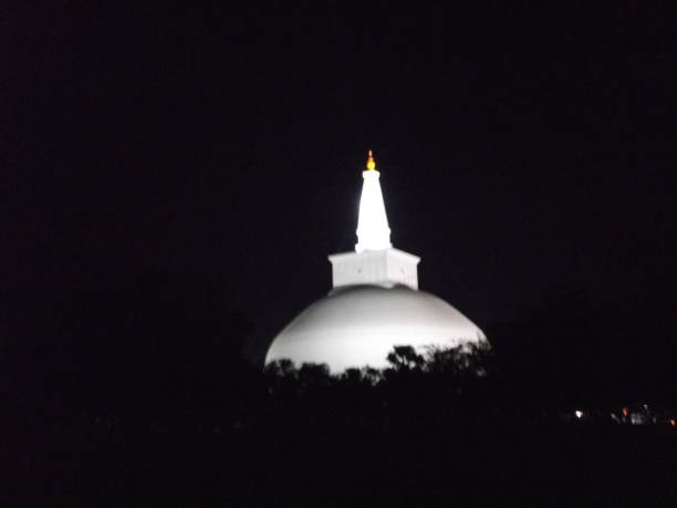 istock Ruwanwelisaya stupa in Anuradhapura - Night vision 1071733864