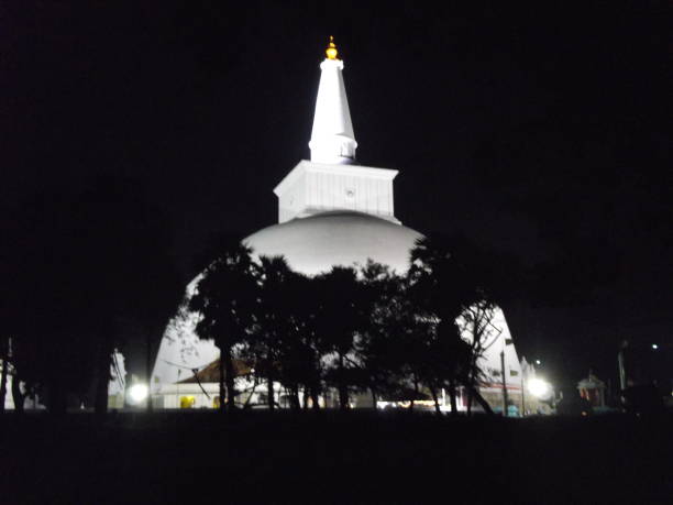 istock Ruwanwelisaya stupa in Anuradhapura - Night vision 1071733880