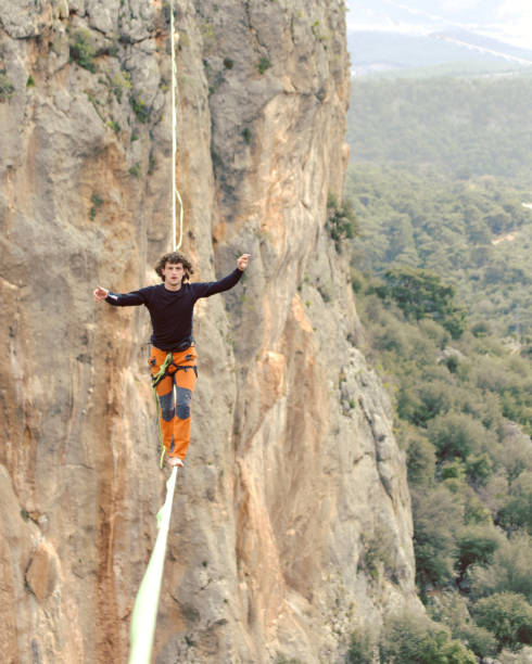 istock Walk a line in the sky.Turkish Highline Carnival in Antalya. 1071735840