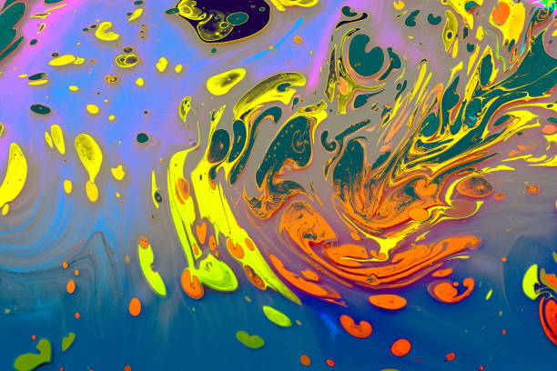 istock Abstract grunge art background texture with colorful paint splashes 1071742208
