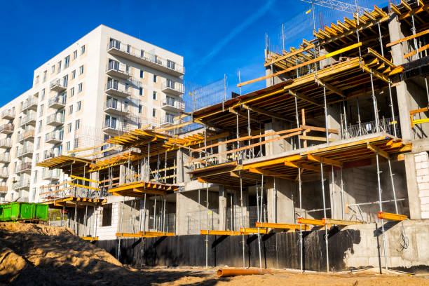 New complex of apartment buildings under construction, Szczecin, Poland