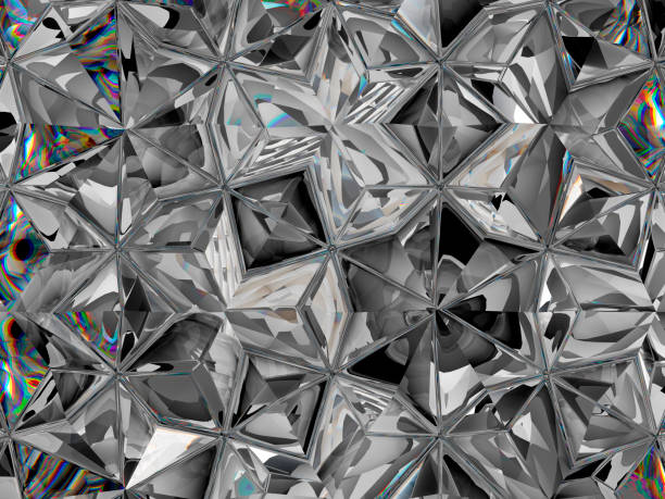 istock diamond structure extreme closeup and kaleidoscope. top view of round gemstone 3d render, 3d illustration 1071754812