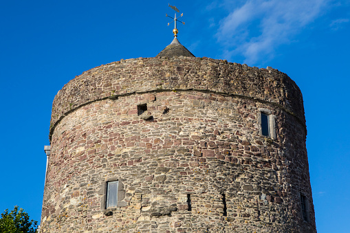 The historic Reginalds Tower in the city of Waterford, Republic of Ireland.  The tower is a remnant of the citys medieval defence and the oldest civic building in Ireland.