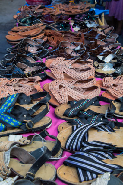 istock Handmade Mexican leather sandals 1071771260
