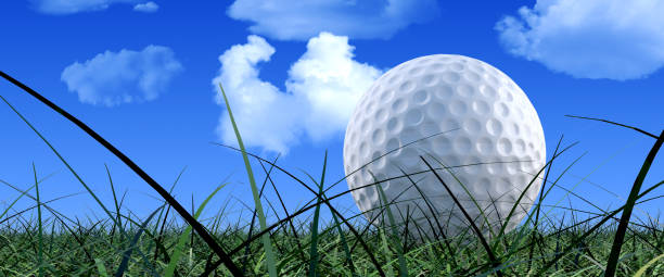 istock 3D Illustration of a Golf Ball On Green Grass 1071774412