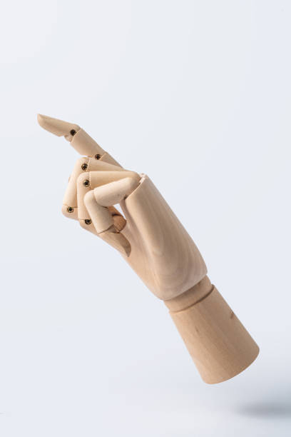 istock wooden hand with number 1 posture 1071777596