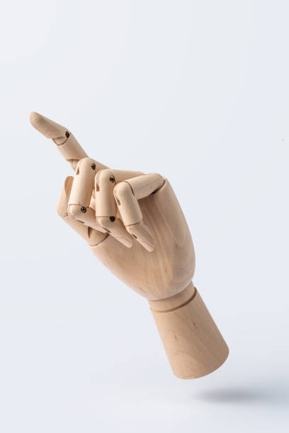 istock wooden hand with number 1 posture 1071777670