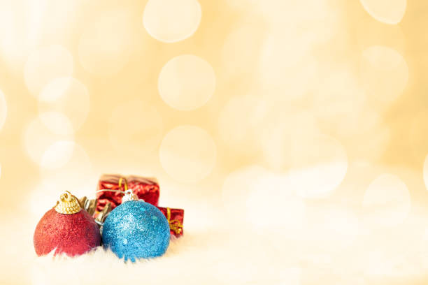 istock Vintage Bauble Christmas celebration on wood table top view background concept for clock countdown decoration on empty rustic desk with snow, Merry Christmas and Happy new year mockup product card 1071780986