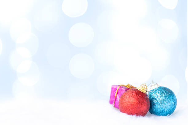 istock Vintage Bauble Christmas celebration on wood table top view background concept for clock countdown decoration on empty rustic desk with snow, Merry Christmas and Happy new year mockup product card 1071780998