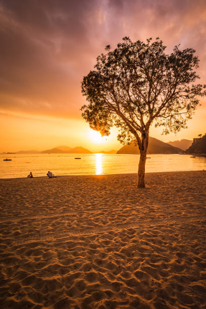 istock Silhouette of People on Sunset Beach 1071781090