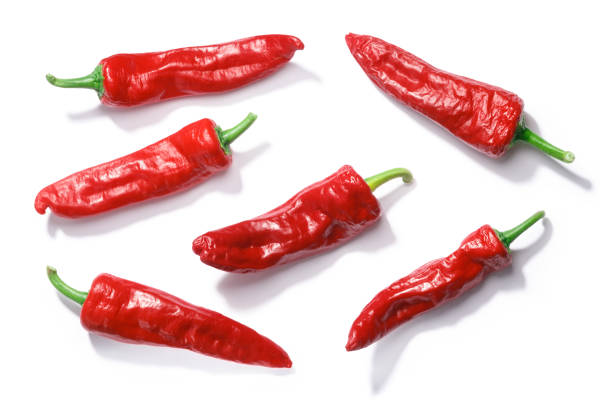 istock Aleppo or halaby pepper, whole pods, top 1071795036