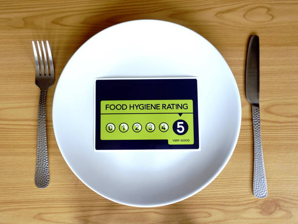 food hygiene rating 5 - food hygiene imagens e fotografias de stock