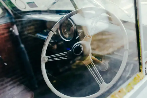 Photo of Interior of an old retro car