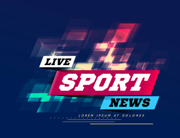 live sport news może być używany jako projekt dla wiadomości telewizyjnych, mediów internetowych, strony docelowej. wektor - broadcasting stock illustrations