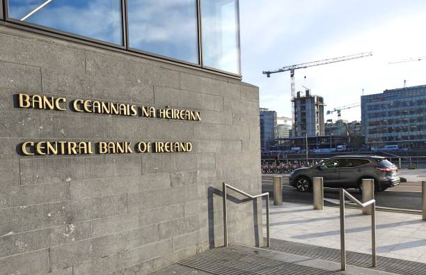 Central Bank of Ireland 23rd November 2018, Dublin, Ireland. Central Bank of Ireland in North Wall Quay, North Dock, Dublin. central bank photos stock pictures, royalty-free photos & images