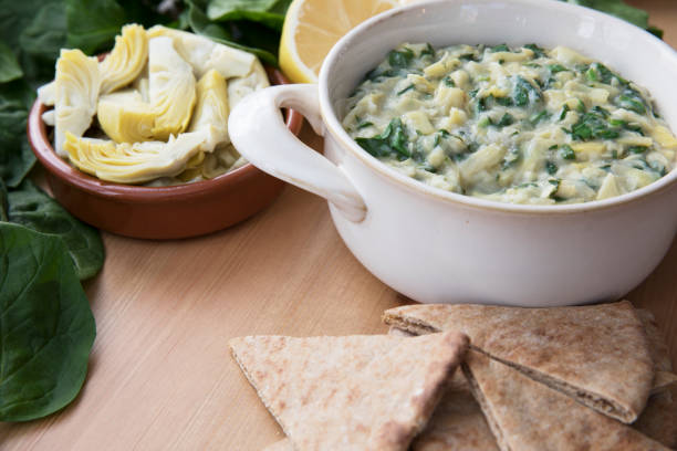 istock Spinach Artichoke Dip with Fresh Ingredients 1071805440
