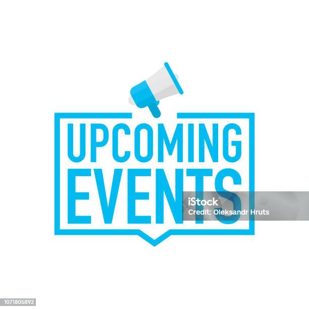 Hand Holding Megaphone Upcoming Events Vector Illustration Stock Illustration - Download Image Now