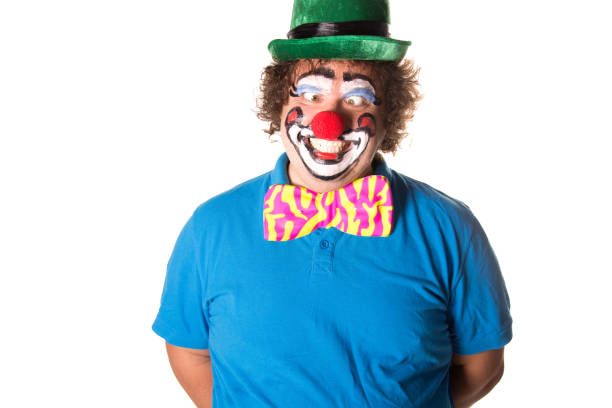 istock Cheerful clown. Funny fat man. 1071819826