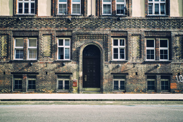 istock Front view of an old building. Vintage building concept. 1071821662