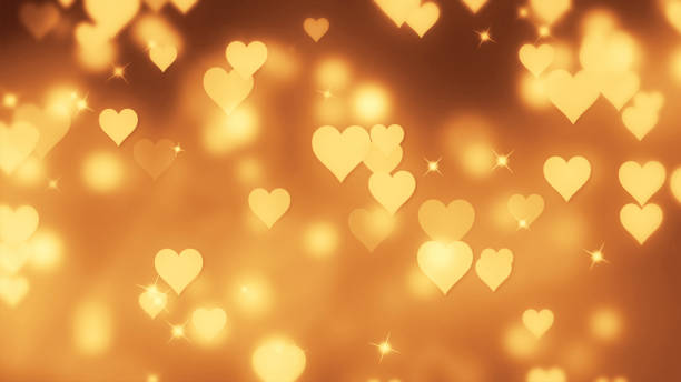 istock Gold heart shapes background 1071826228