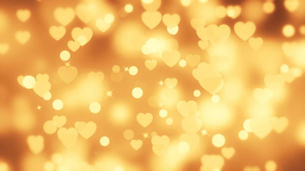 istock Gold heart shapes background 1071826602