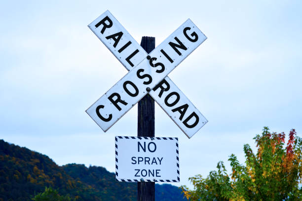 istock Railroad Crossing Sign 1071831626