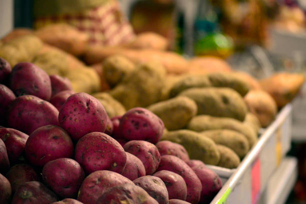 Potatoes in Outdoor Market