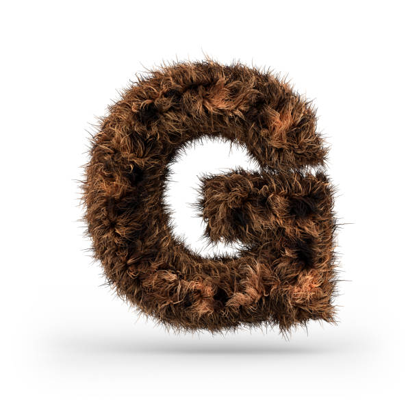 istock Uppercase fluffy and furry font. Letter G. 3D 1071837102