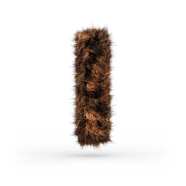 istock Uppercase fluffy and furry font. Letter I. 3D 1071837110