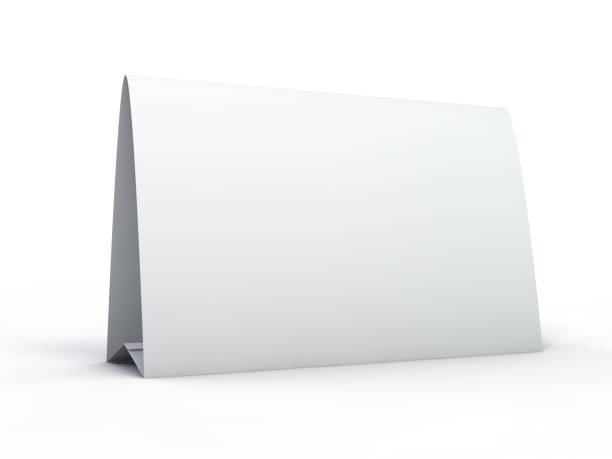 Stand for booklets with white sheets of paper. Mockup. 3D