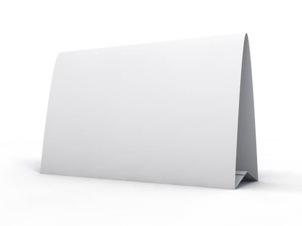 istock Stand for booklets with white sheets of paper. Mockup. 3D 1071837160