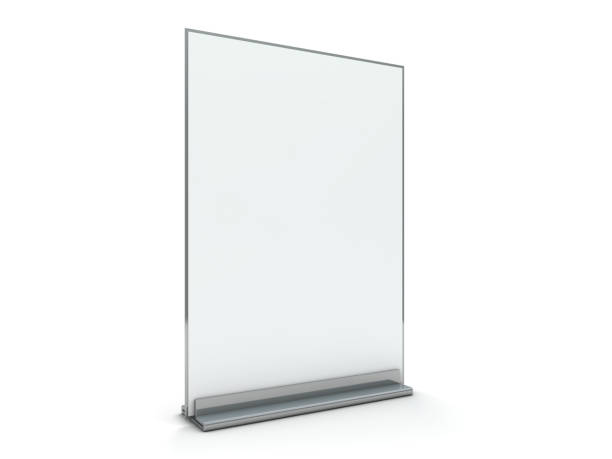 istock Stand for booklets with white sheets of paper. Mockup. 3D 1071837172