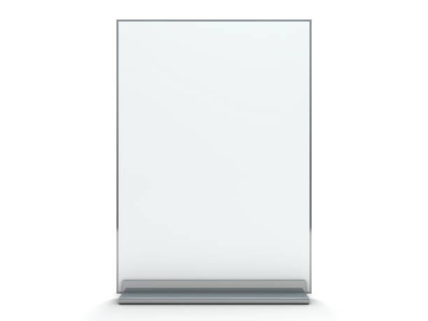istock Stand for booklets with white sheets of paper. Mockup. 3D 1071837188
