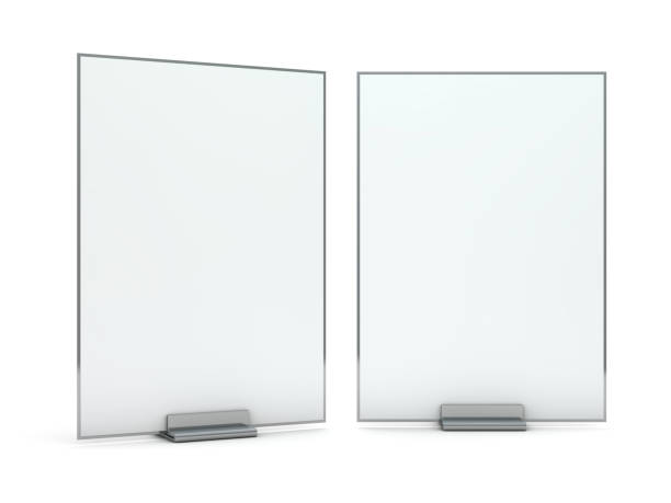 istock Stand for booklets with white sheets of paper. Mockup. 3D 1071837190