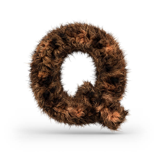 istock Uppercase fluffy and furry font. Letter Q. 3D 1071837220