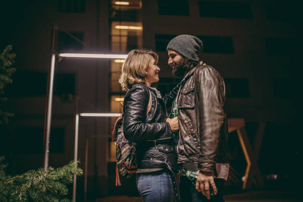 istock Young couple flirting 1071837448