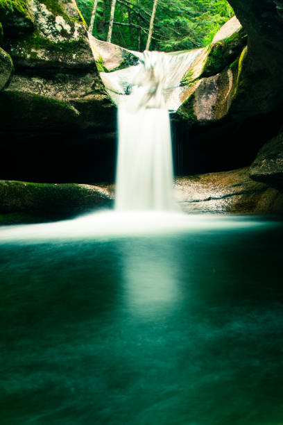 Waters of White Mountain National Park Long exposure of water in White Mountain National Park New Hampshire. loudon stock pictures, royalty-free photos & images